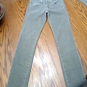 ,🍭Paige straight leg sage colored jeans size 25" waist